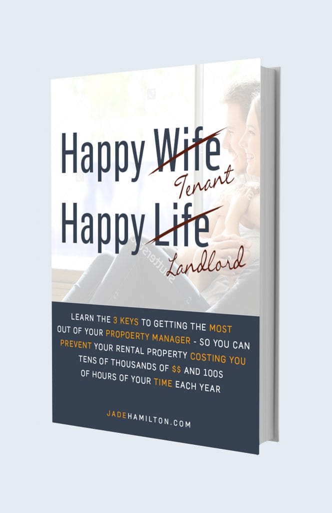 Learn the 3 keys of the to getting the most out of your property manager. Happy wife Happy life blue and white book