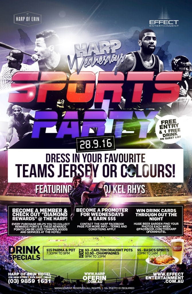 Sports party sample design Sports Party Flyer