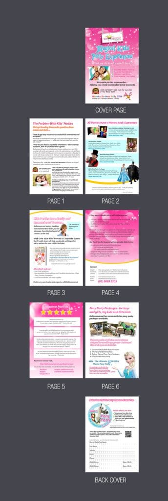 An image of the brochure of ballonaversal Ballonaversal brochure images