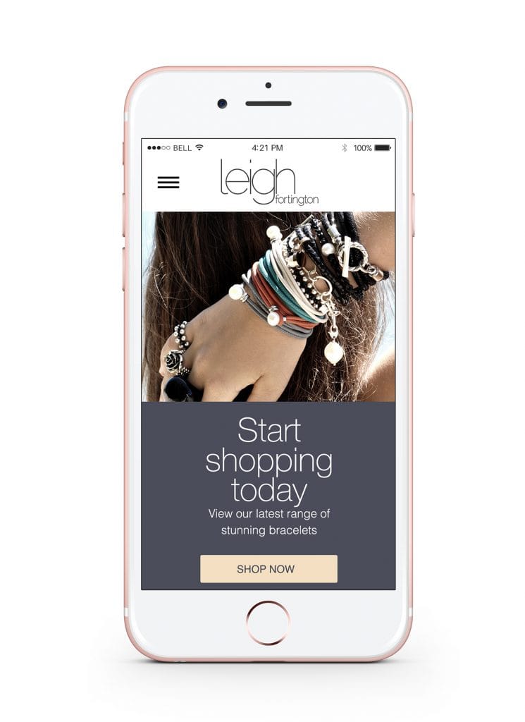Illustration of the site mobile of LF Leigh Fortington website mobile image