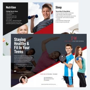 An image of the brochure of Penny Walsh's site Penny Walsh Personal Training