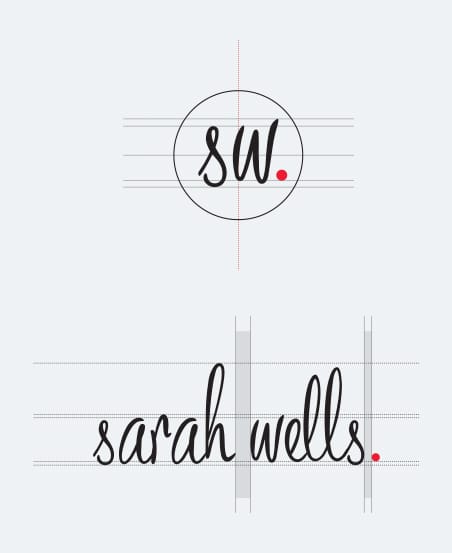 logo style guide Image of Sarah Wells logo