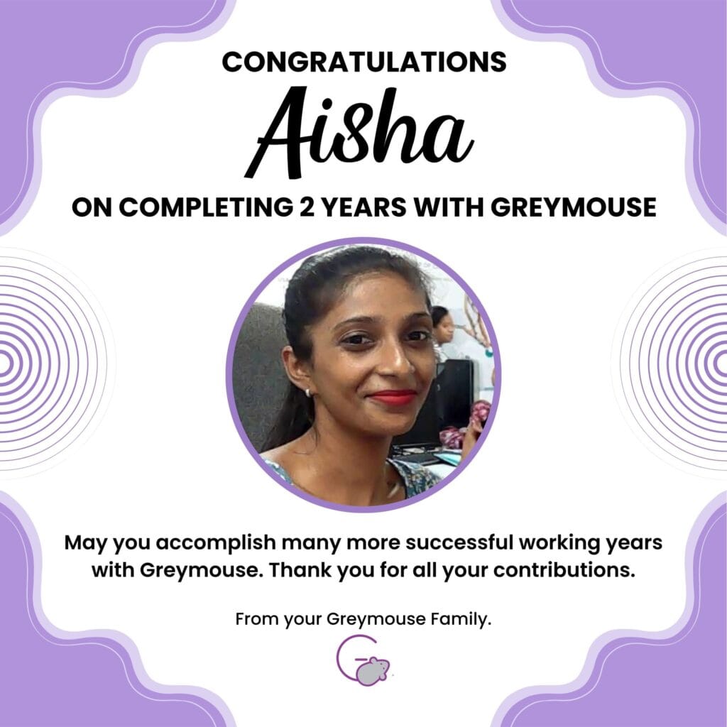 Greymouse Anniversaries - Aisha